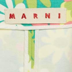 Pre Owned Marni Green Floral Print Cotton Jacket S