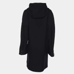 Pre Owned Marni Navy Blue Wool Blend Trench Coat M