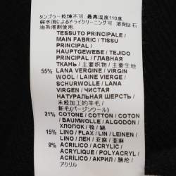 Pre Owned Marni Navy Blue Wool Blend Trench Coat M