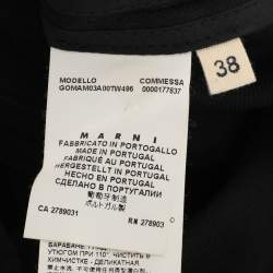 Pre Owned Marni Black Stretch Wool Flared Maxi Skirt S