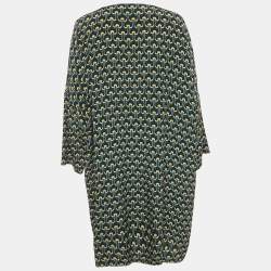 Pre Owned Marni Multicolor Printed Silk Loose Fit Short Dress M