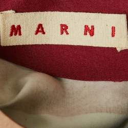 Pre Owned فستان مارني قصير قطن مطبوع بألوان متعددة مقاس وسط