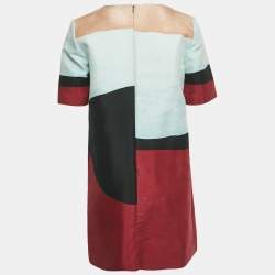 Pre Owned فستان مارني قصير قطن مطبوع بألوان متعددة مقاس وسط