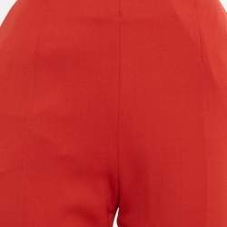 Pre Owned Marni Red Gabardine Flared Trousers S