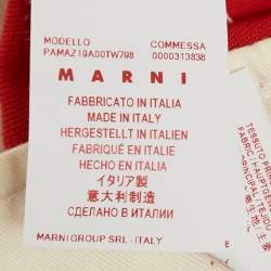Pre Owned Marni Red Gabardine Flared Trousers S