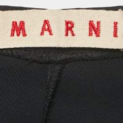 Pre Owned بنطلون مارني محبوك قصير باللون الأسود مقاس صغير - سمول