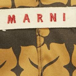 مملوكة مسبقًا توب مارني حرير مطبوع بني مقاس صغير