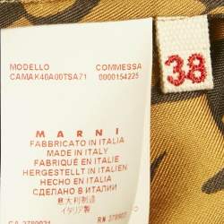 مملوكة مسبقًا توب مارني حرير مطبوع بني مقاس صغير