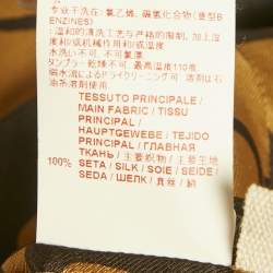 مملوكة مسبقًا توب مارني حرير مطبوع بني مقاس صغير