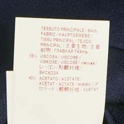 Pre Owned Marni Blue Satin Neck Tie Scarf Detail Maxi Dress M