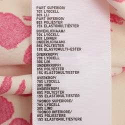 مملوكة مسبقًا Marni Multicolor Lyocell and Linen Pleated Mini Dress M