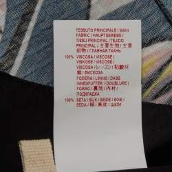 Pre Owned Marni Blue Floral Print Crepe Ruffled Maxi Shirt M