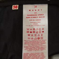 Pre Owned Marni Black/White Polka Dots Stretch Crepe Regular Fit Trousers S