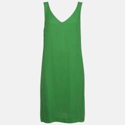Pre Owned Marni Green Crepe Sleeveless Mini Dress M