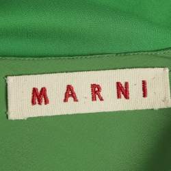 Pre Owned Marni Green Crepe Sleeveless Mini Dress M