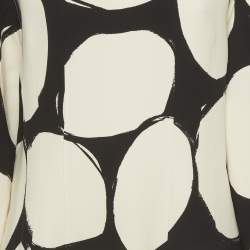 مملوكة مسبقًا فساتين مارني كريب مطبوع كريمي/أسود ميدي مقاس متوسط - ميديوم