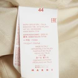 مملوكة مسبقًا فساتين مارني كريب مطبوع كريمي/أسود ميدي مقاس متوسط - ميديوم