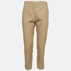 Pre Owned Marni Camel Brown Cotton Skinny Trousers M