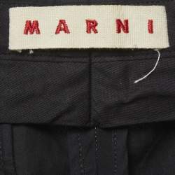 مملوكة مسبقًا بنطال مارني ضيق قطن أسود مقاس صغير - سمول