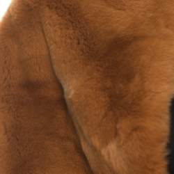 Pre Owned Marni Bicolor Rabbit Fur and Wool Blend Belted Scarf Style Vest ( One Size )