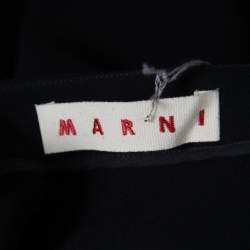 Pre Owned Marni Black Crepe Crystal Embellished Button Detail Pinafore Dress M