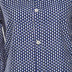 Pre Owned Marni Multicolor 3D Cube Printed Cotton Long Sleeve Shirt M