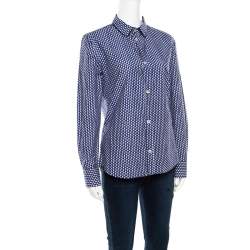 Pre Owned Marni Multicolor 3D Cube Printed Cotton Long Sleeve Shirt M