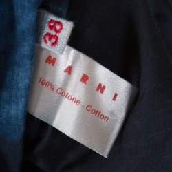 Pre Owned Marni Indigo Printed Cotton Skirt S