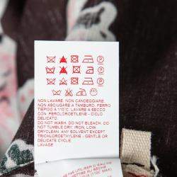 Pre Owned Marni Dark Raisin Honan Kew Print Cotton Silk Wide Leg Trousers S