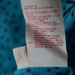 Marni Blue and Black Printed Cotton Sleeveless Top M