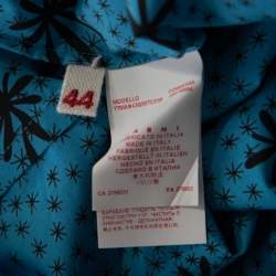 Marni Blue and Black Printed Cotton Sleeveless Top M