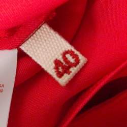 Pre Owned Marni Hot Pink Paneled Button Detail Long Sleeve Maxi Dress S