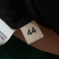 Pre Owned Marni Multicolor Silk Colorblock Floral Embellished Neckline Short Dress M 