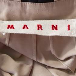 Marni Beige Peter Pan Collar Zip Front Jacket L