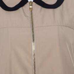 Marni Beige Peter Pan Collar Zip Front Jacket L