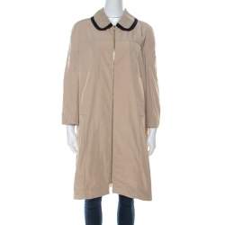 Marni Beige Peter Pan Collar Zip Front Jacket L