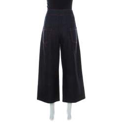 Pre Owned Marni Indigo High Waisted Denim Culottes M 