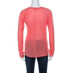 Pre Owned Marni Coral Knit Long Sleeve T-Shirt S 