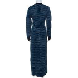 multicolor long sleeve maxi dress