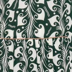 Marni Green Printed Crepe Pleated Front Detailed Maxi Dress S