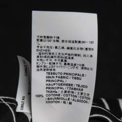 Pre Owned Marni Black Printed Cotton Ruffled Trim Detail Button Front Shirt S