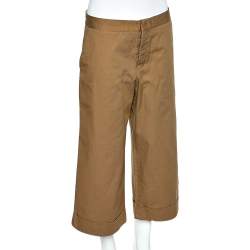 Pre Owned Marni Brown Cotton Wide Leg Culottes M
