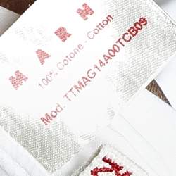 Pre Owned Marni White Cotton Ruffle Detail Sleeveless Top M