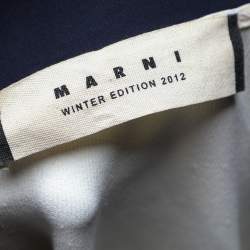 Pre Owned Marni x Brian Rea Cream Printed Stretch Knit Turtle Neck Sleeveless Top M