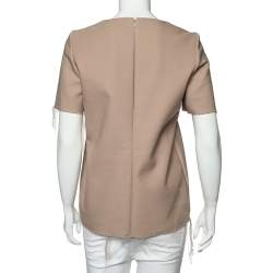 Marni Dusky Pink Printed Cotton Frayed Detailed Top S