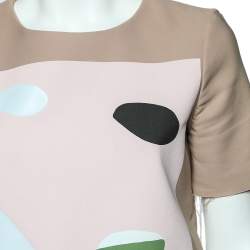 Marni Dusky Pink Printed Cotton Frayed Detailed Top S