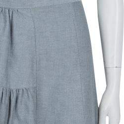 Marni Grey Gathered Cotton Skirt S 