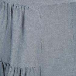 Marni Grey Gathered Cotton Skirt S 