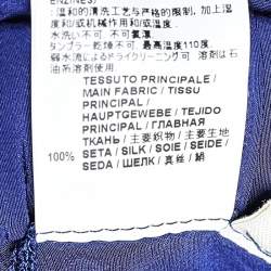 Marni Navy Blue Silk Pocket Detail Shorts S