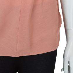 Pre Owned Marni Salmon Pink Twist Knot Neck Top S